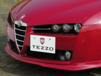 TEZZO number plate with TEZZO and marks on it for Alfa Romeo 159