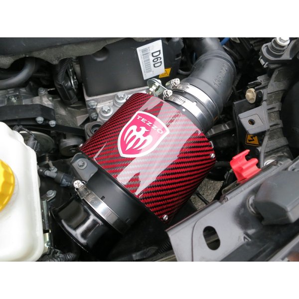 Photo5: TEZZO carbon air intake system Ver.2 red carbon for MiTo  (5)