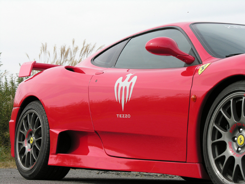 Photo1: TEZZO side skirts equipped with large duct for Ferrari 360modena (1)