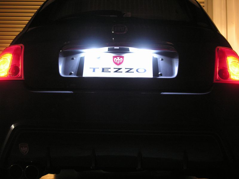 Photo1: TEZZO BASE LED license plate light for Abarth500 series (1)