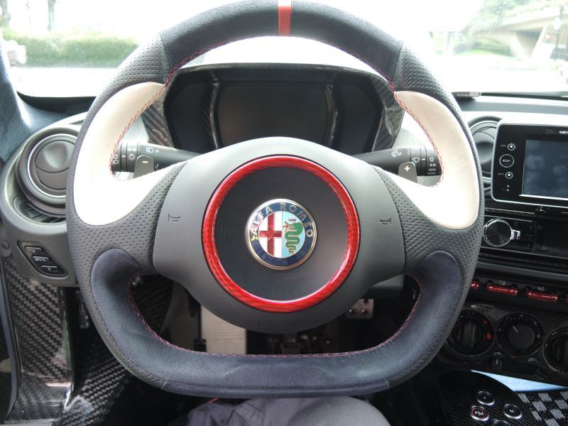 Photo1: TEZZO STYLE carbon steering for Alfa Romeo 4C (1)